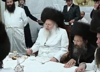 צפו: עריכת השוה”ט בחצר חסידות קאמארנא ליל הושענא רבה