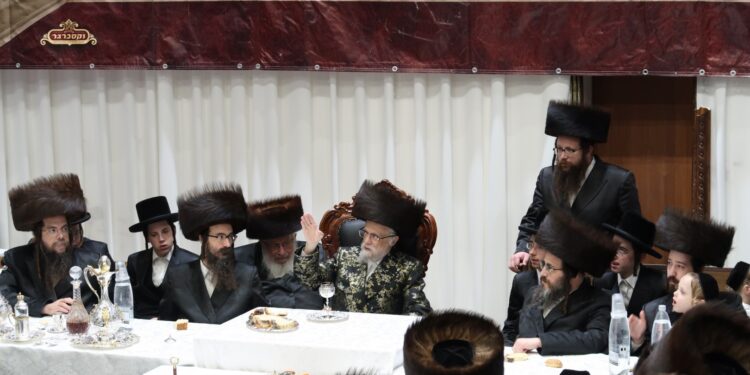 גלריה מחצר סערט ויז’ניץ סוכות והושענה רבה