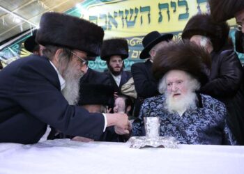 אלפים במעמד הקבלת רבו לגאב”ד ירושלים הגר”מ שטרנבוך