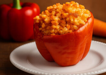 פלפל ממולא באורז מלא