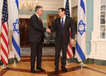 שר החוץ גדעון סער נפגש מזכיר המדינה האמריקני מרקו רוביו