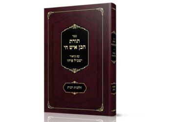 ספר “תורת הבן איש חי” עם ביאור “ישכיל פיהו” על הלכות רבית